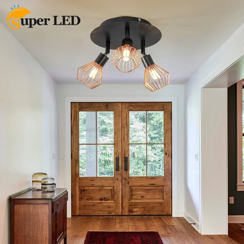 Mesh Indoor Ceiling Spot Light Decorative Home Spotlight for Living Room Black White Iron Metal 1/2/3 Heads Cage Ceiling Lamp
Mesh Indoor Ceiling Spot Light Decorative Home Spotlight for Living Room Black White Iron Metal 1/2/3 Heads Cage Ceiling Lamp