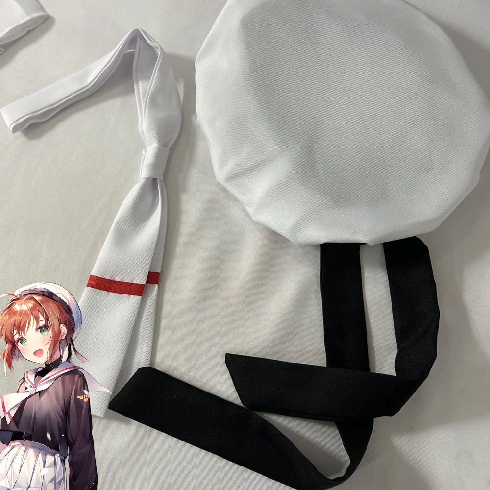 Anime Cardcaptor Sakura KINOMOTO SAKURA Cosplay Hat Tie Girl Uniform Beret Cap Necktie Clothes Accessories
Anime Cardcaptor Sakura KINOMOTO SAKURA Cosplay Hat Tie Girl Uniform Beret Cap Necktie Clothes Accessories
