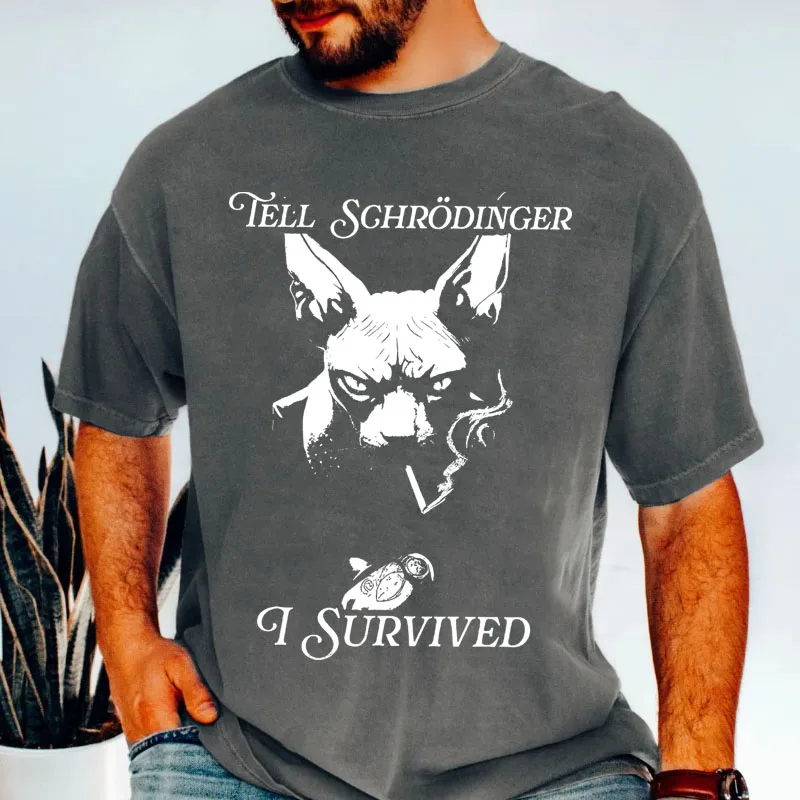 Smoking Cat Survived T-Shirt Man Short Sleeve Cotton T Shirt Vntage Washed Distressed Graphic T Shirts Male Clothing
Smoking Cat Survived T-Shirt Man Short Sleeve Cotton T Shirt Vntage Washed Distressed Graphic T Shirts Male Clothing