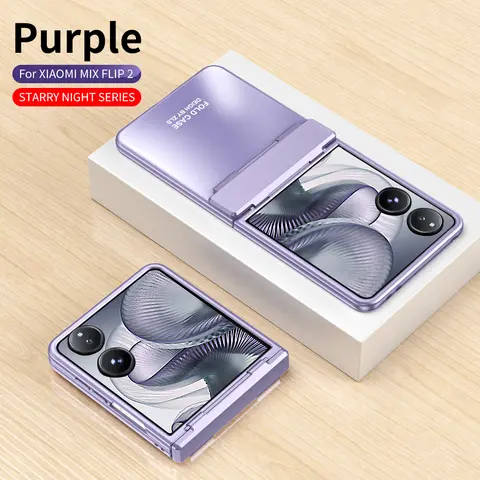Luxury Plating Case For MIX Flip 2 Xiaomi Mixflip2 Flip2 Protection Folding Starry Sky Shockproof Plastic Phone Cover Mix Flip2