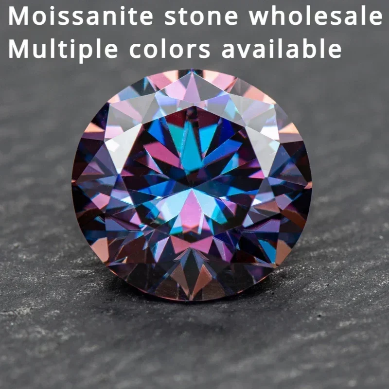 Moissanite Round Cut Gemstone with Rainbow Fire, Multiple Colors Available, GRA Certified, Wholesale Price for Jewelry Making
Moissanite Round Cut Gemstone with Rainbow Fire, Multiple Colors Available, GRA Certified, Wholesale Price for Jewelry Making