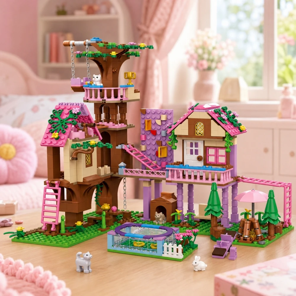 NEW MOC Building Blocks, 756Pcs Forest Treehouse Villa, Adventure Animal Hut Architecture, 3D Details STEM Children Gift
NEW MOC Building Blocks, 756Pcs Forest Treehouse Villa, Adventure Animal Hut Architecture, 3D Details STEM Children Gift