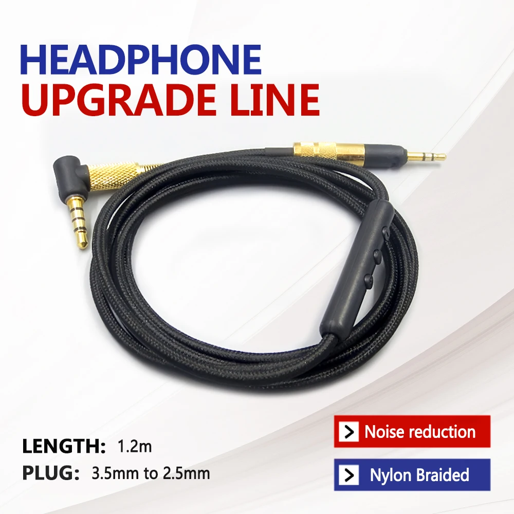 Gold-plated Male-to-male Headphone Upgrade Cable Audio Replacement Line with In-line Control for SENNHEISER HD518 558 598 595
Gold-plated Male-to-male Headphone Upgrade Cable Audio Replacement Line with In-line Control for SENNHEISER HD518 558 598 595