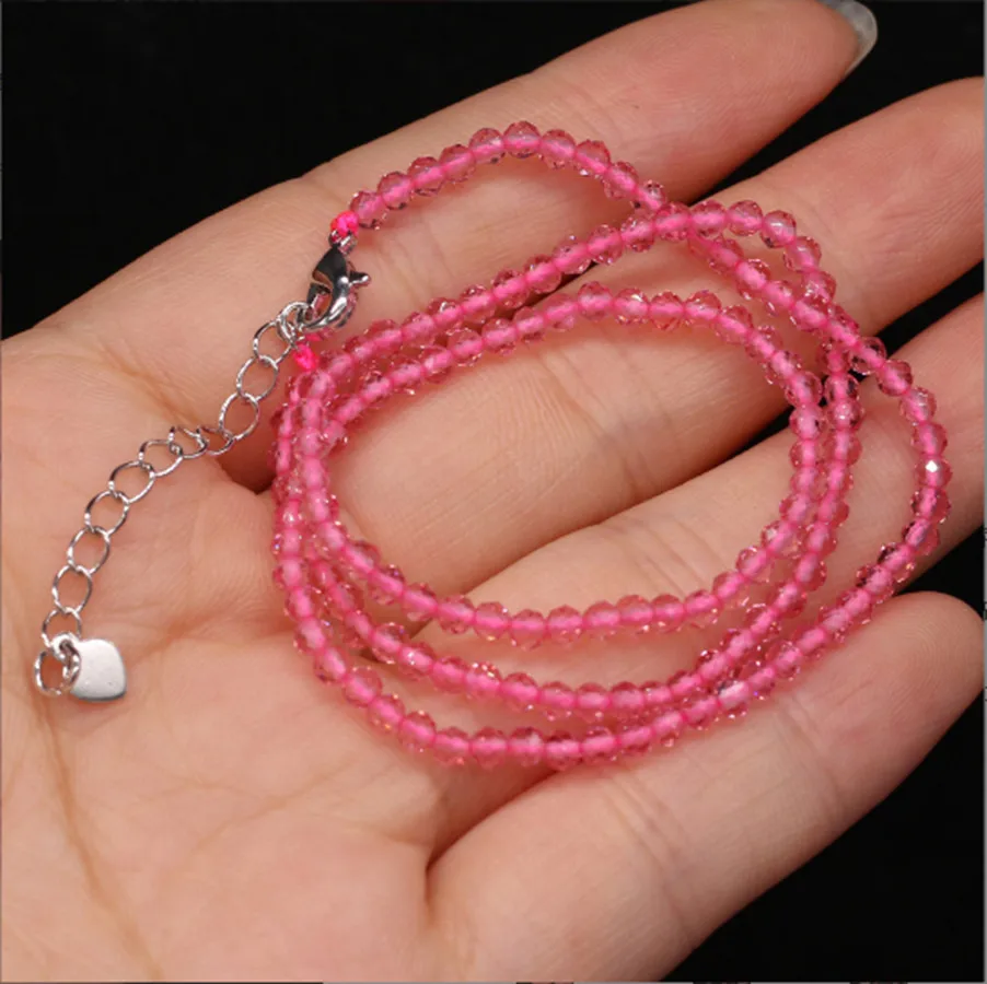 Long 18" 3mm Faceted Pink Spinel Round Gemstone Beads Necklace AAA
Long 18" 3mm Faceted Pink Spinel Round Gemstone Beads Necklace AAA