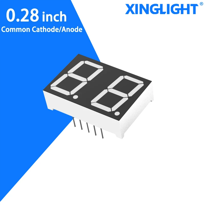 XINGLIGHT 100pcs High Bright 2 Bit 0.28 Inch LED Display Digit Tube Red Common Cathode/Anode Digital
XINGLIGHT 100pcs High Bright 2 Bit 0.28 Inch LED Display Digit Tube Red Common Cathode/Anode Digital