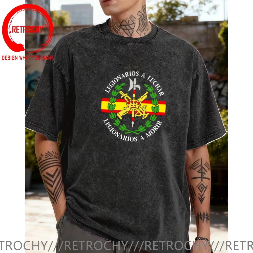 Vintage Washed Cotton T-Shirt Funny Designer Spain Foreigh Legion Espanola Army T Shirt Men Fashion Trendy Casual Clothing Styli
Vintage Washed Cotton T-Shirt Funny Designer Spain Foreigh Legion Espanola Army T Shirt Men Fashion Trendy Casual Clothing Styli