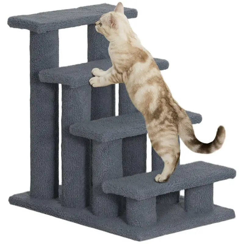 PawHut 25" 4-Step Multi-Level Carpeted Cat Scratching Post Pet Stairs, Gray
PawHut 25" 4-Step Multi-Level Carpeted Cat Scratching Post Pet Stairs, Gray