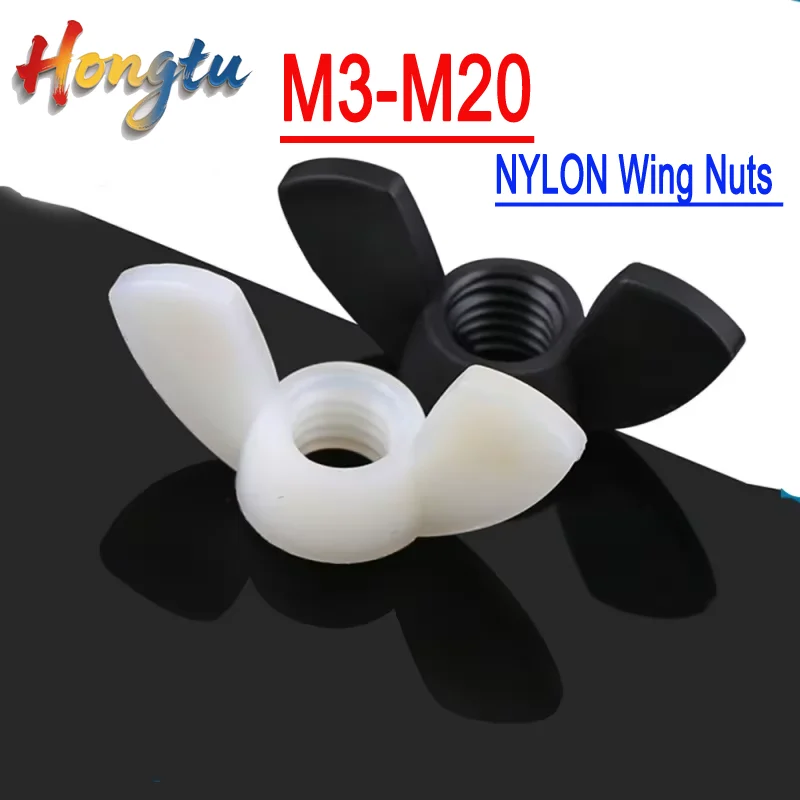 NYLON Wing Nuts M3-M12 | Plastic Cap Nuts | Ingot/Butterfly Type | Multiple Sizes Available 
NYLON Wing Nuts M3-M12 | Plastic Cap Nuts | Ingot/Butterfly Type | Multiple Sizes Available