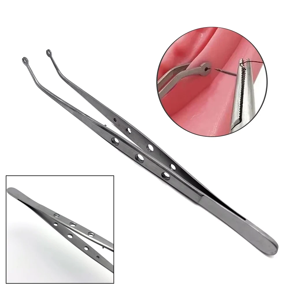 Stainless Steel Dental Tweezer with Slots - Surgical Serrated Tip Forceps for Cotton Dressing Suture Needle Gripping
Stainless Steel Dental Tweezer with Slots - Surgical Serrated Tip Forceps for Cotton Dressing Suture Needle Gripping