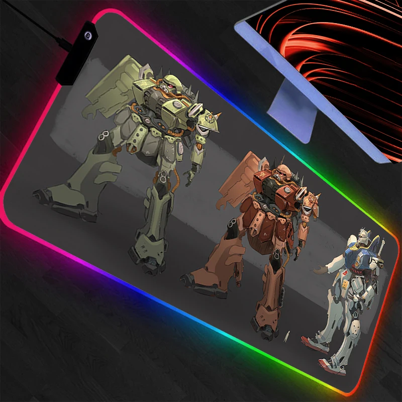 RGB Mouse Pad GUNDAM Anime Gaming Accessories LED Keyboard Desk Mat Gamer Carpet Mousepad Backlight Mouse Mats animation
RGB Mouse Pad GUNDAM Anime Gaming Accessories LED Keyboard Desk Mat Gamer Carpet Mousepad Backlight Mouse Mats animation