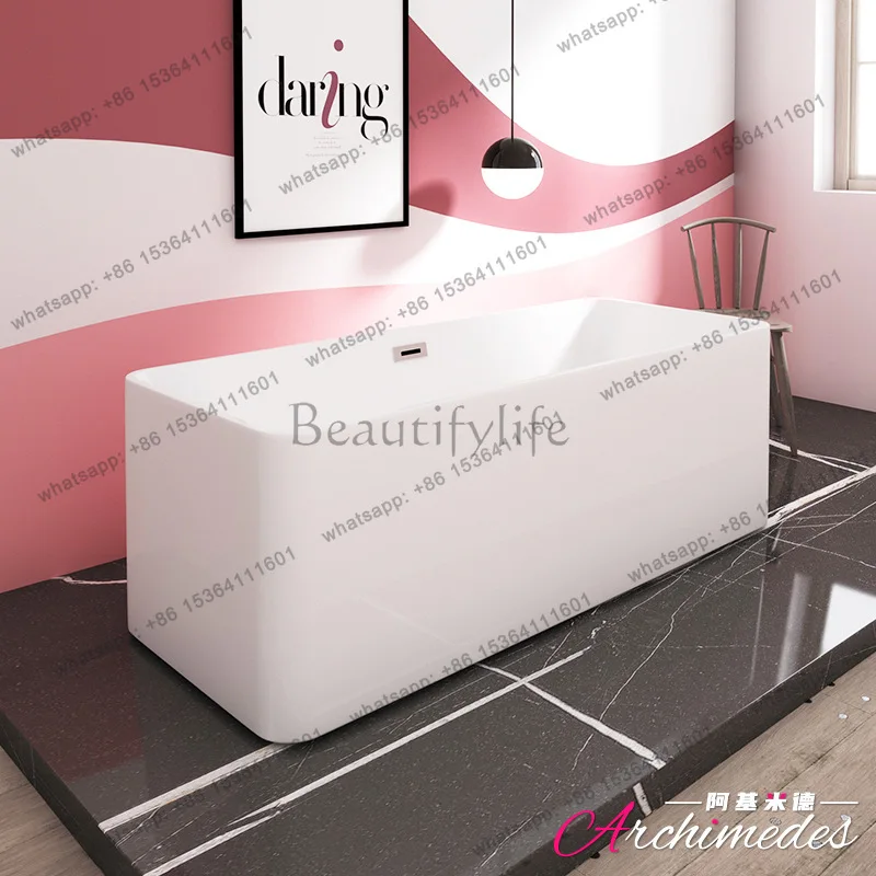 Thin edge protective curved corner large capacity rectangular bed and breakfast hotel acrylic independent bathtub AJ-6064
Thin edge protective curved corner large capacity rectangular bed and breakfast hotel acrylic independent bathtub AJ-6064