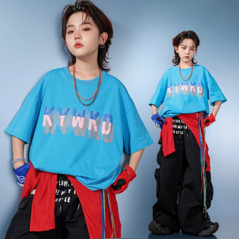 Kpop Boys Jazz Dance Clothing Casual Blue T Shirt Top Black Sweatpants Hip Hop Competition Clothes Group Stage Costume Rave Wear
Kpop Boys Jazz Dance Clothing Casual Blue T Shirt Top Black Sweatpants Hip Hop Competition Clothes Group Stage Costume Rave Wear
