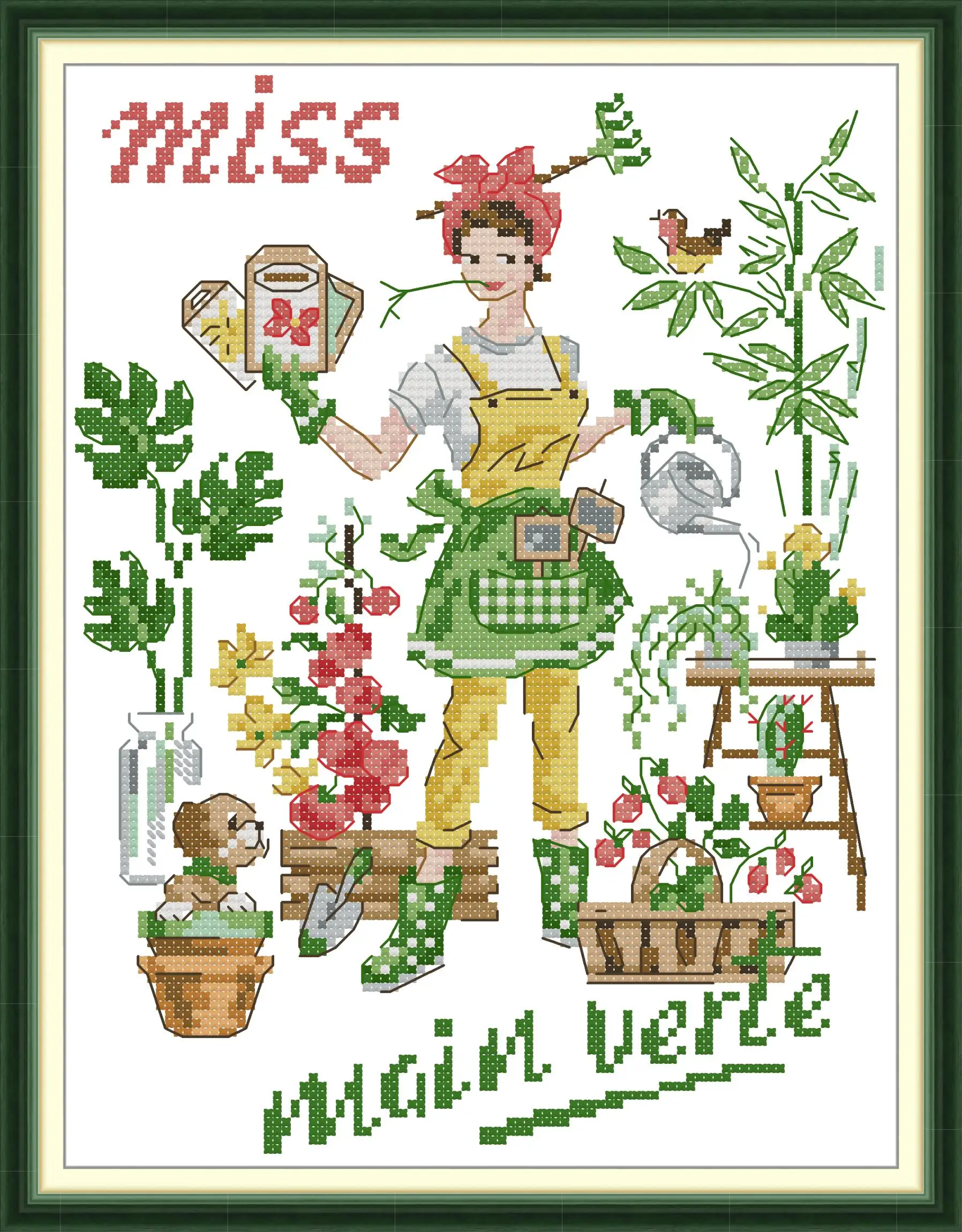 Maydear Cross Stitch Kit,11CT/14CT/16CT/9CT Aida Fabric,DMC Threads Sewing Pattern Embroidery Set-The Gardener's Girl
Maydear Cross Stitch Kit,11CT/14CT/16CT/9CT Aida Fabric,DMC Threads Sewing Pattern Embroidery Set-The Gardener's Girl