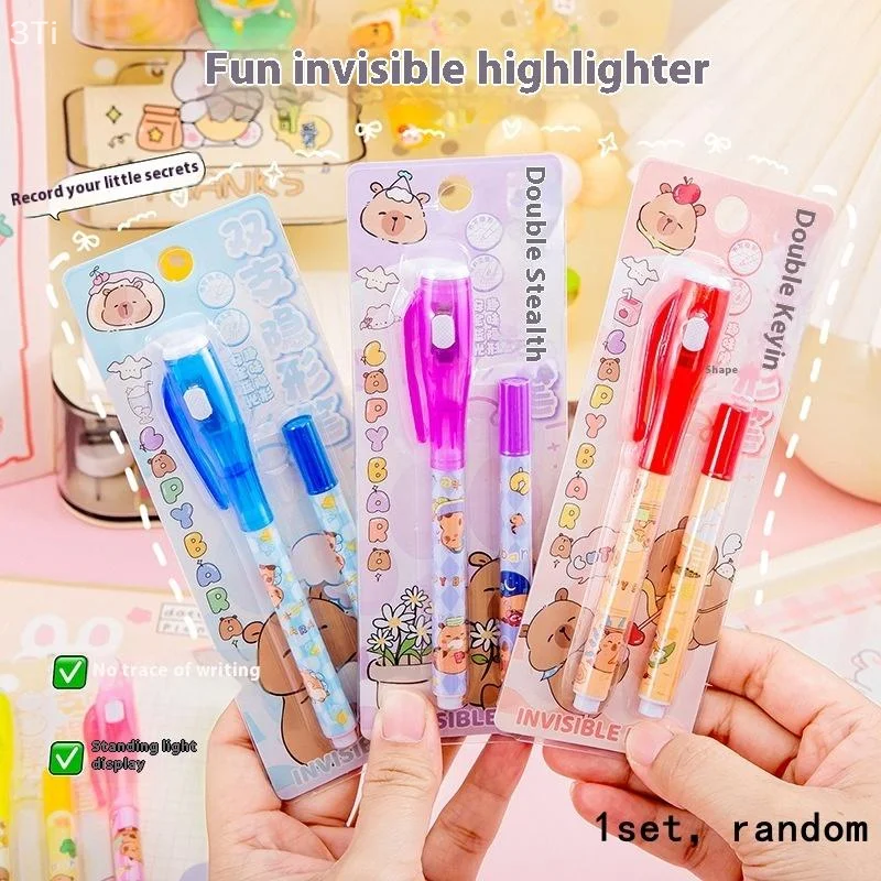 Cute Capybara Invisible Light Pen Plastic Ultraviolet Pen Originality Highlighter Markers Funny Glitter Pens Invisible Pen
Cute Capybara Invisible Light Pen Plastic Ultraviolet Pen Originality Highlighter Markers Funny Glitter Pens Invisible Pen