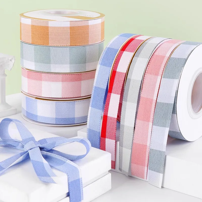 New 15mm Double Color Checker Decorative Ribbon DIY Material Gift Box Flowers Packaging Ribbon Bow Tie Headwear Ribbon Tape
New 15mm Double Color Checker Decorative Ribbon DIY Material Gift Box Flowers Packaging Ribbon Bow Tie Headwear Ribbon Tape