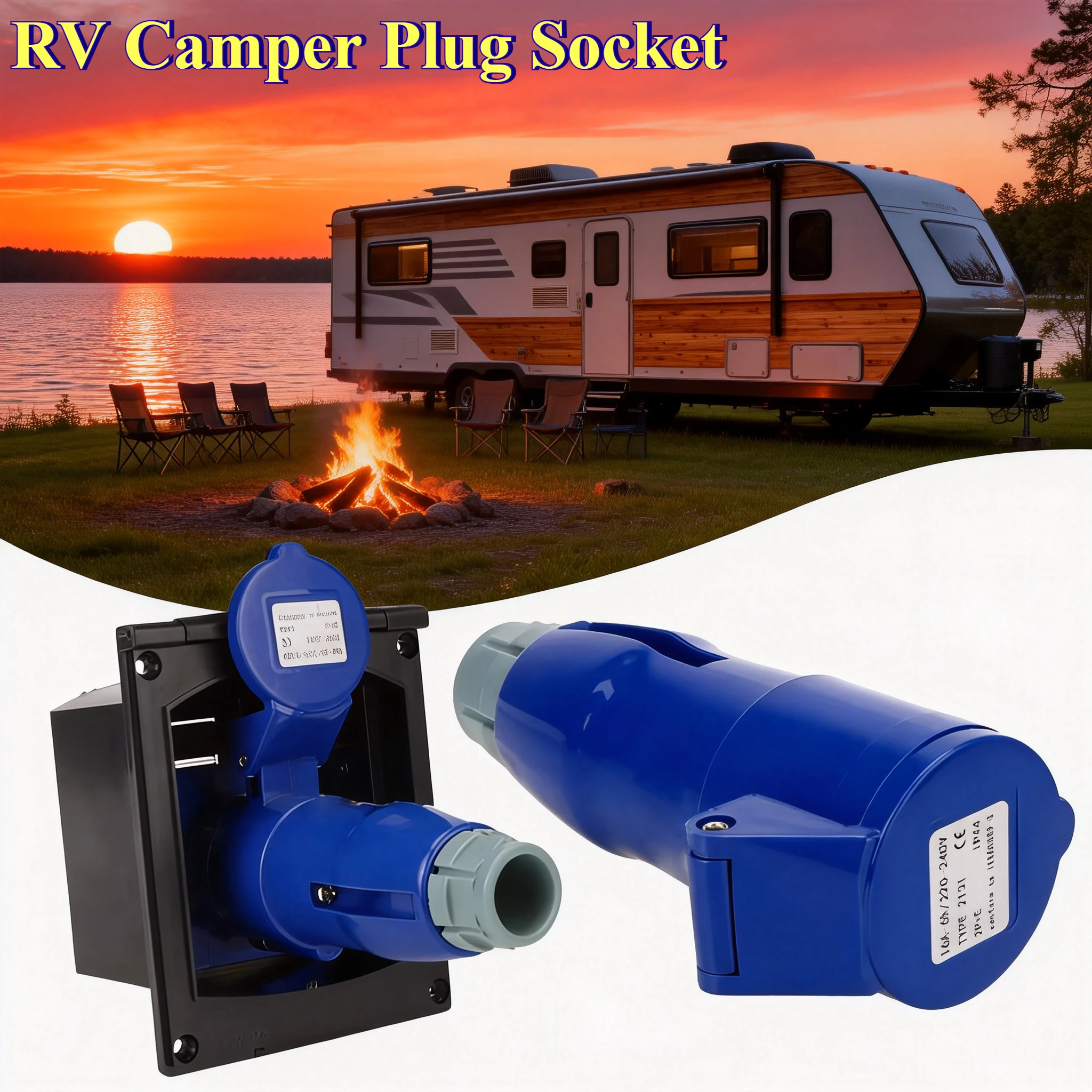 Heavy Duty Anti-Rust 220-240V 16A Caravan Socket With Cover Waterproof Kit Flush Hook-Up Charger For RV Camper Marine Boat
Heavy Duty Anti-Rust 220-240V 16A Caravan Socket With Cover Waterproof Kit Flush Hook-Up Charger For RV Camper Marine Boat