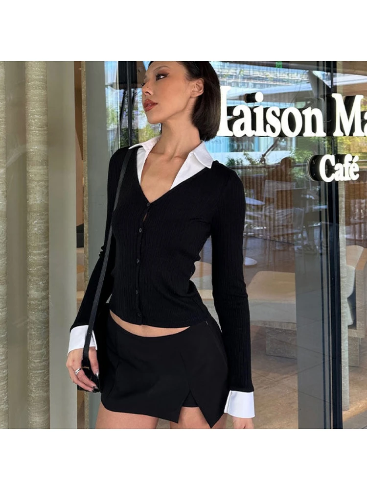 Sexy Splice A-Line Dress Set Short Women's Shirt Top High Waist Shorts Skirt Two-Piece Set Spring Fashion Casual Wear
Sexy Splice A-Line Dress Set Short Women's Shirt Top High Waist Shorts Skirt Two-Piece Set Spring Fashion Casual Wear