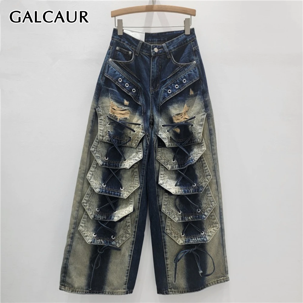 GALCAUR синие базовые брюки с повязками, женские свободные брюки с высокой талией в американском стиле ретро, женские широкие брюки, осенняя мода, новинка
GALCAUR синие базовые брюки с повязками, женские свободные брюки с высокой талией в американском стиле ретро, женские широкие брюки, осенняя мода, новинка