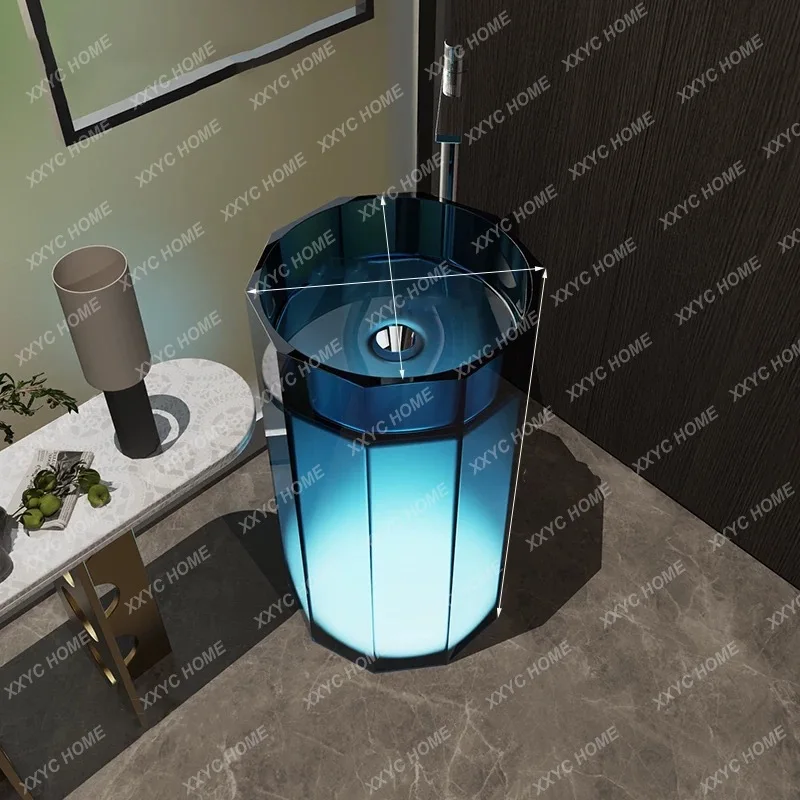 Color luminous transparent resin column basin Hotel household integrated washbasin Balcony washbasin
Color luminous transparent resin column basin Hotel household integrated washbasin Balcony washbasin