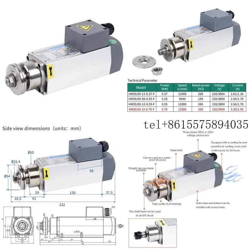 Hot China Small Volume Cutting Saw Blade High Speed Motor Spindle for Woodworking Tenon and Scribing
Hot China Small Volume Cutting Saw Blade High Speed Motor Spindle for Woodworking Tenon and Scribing