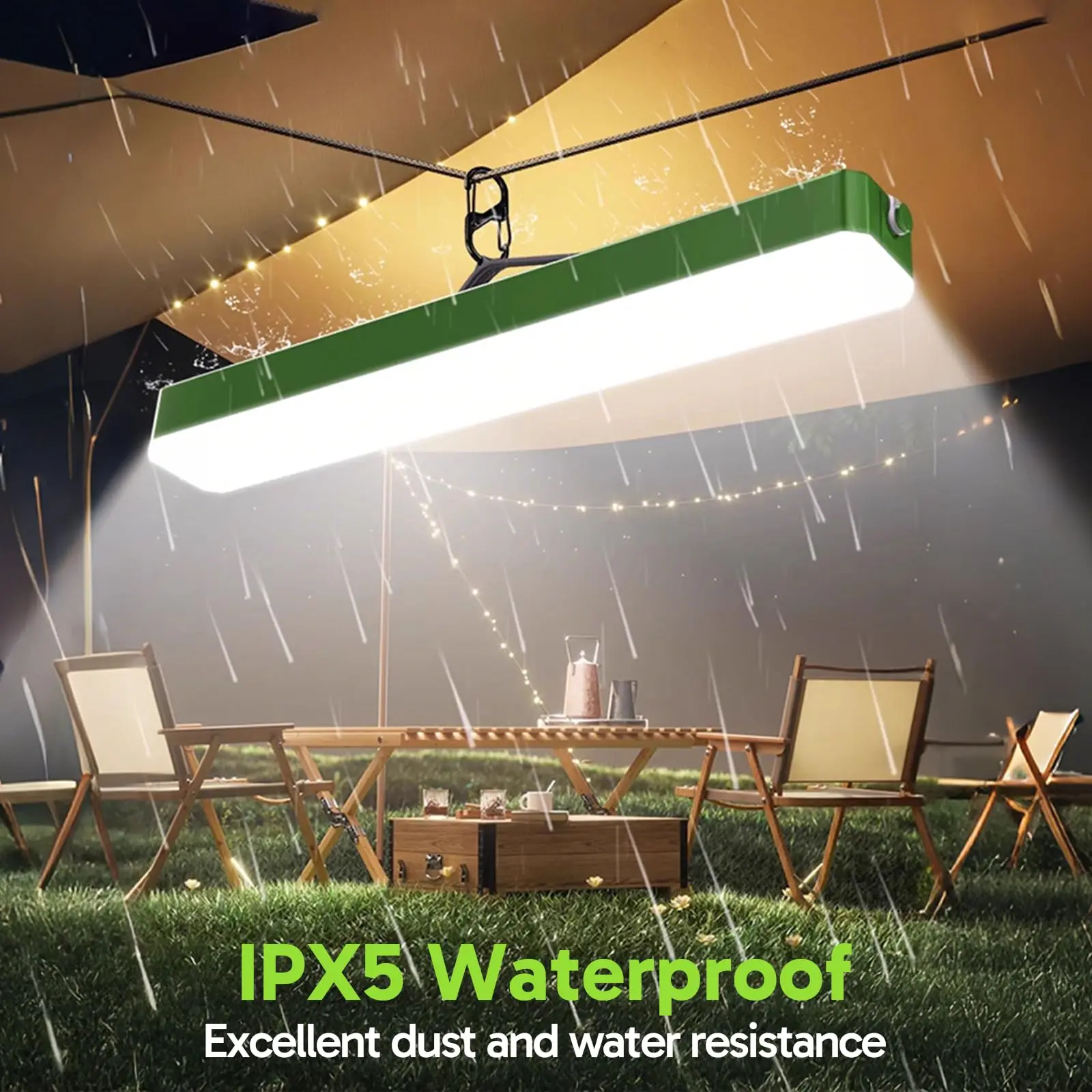 Solar Camping Lantern - 5400mAh Power Bank,2500LM IPX5 Waterproof,4 Modes & Magnetic Hook - Portable Camping Light Bar for Tent
Solar Camping Lantern - 5400mAh Power Bank,2500LM IPX5 Waterproof,4 Modes & Magnetic Hook - Portable Camping Light Bar for Tent