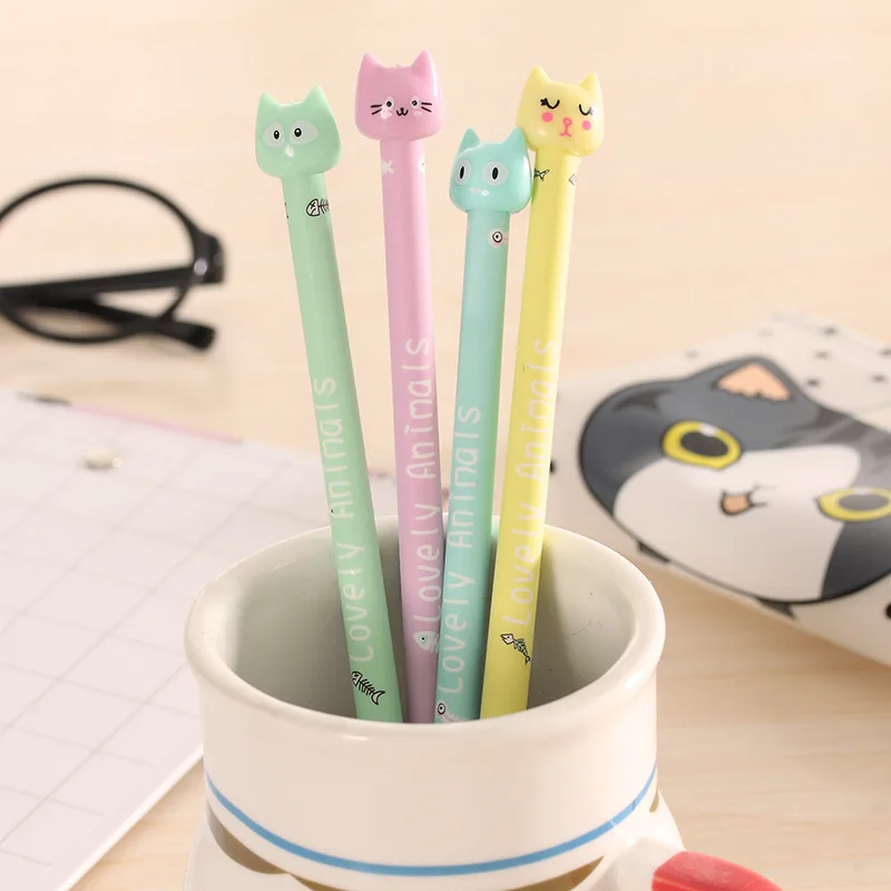 0.38mm Cute Kawaii Cartoon Cat Plastic Gel Pens Lovely Candy Color Pen For Kids Gift School Supplies stationery office supplies
0.38mm Cute Kawaii Cartoon Cat Plastic Gel Pens Lovely Candy Color Pen For Kids Gift School Supplies stationery office supplies