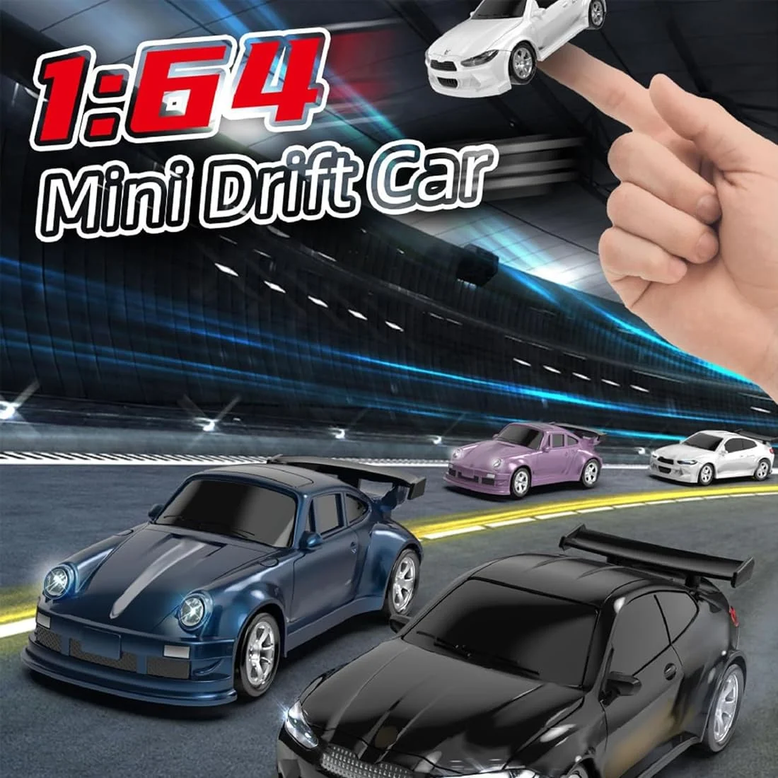 JoyRoverCo 1/64 RC Drift Car 2.4Ghz Desktop Mini Racing Drift Remote Contrl Car Model for 3+ Kids Ideal Gift for Holiday
JoyRoverCo 1/64 RC Drift Car 2.4Ghz Desktop Mini Racing Drift Remote Contrl Car Model for 3+ Kids Ideal Gift for Holiday