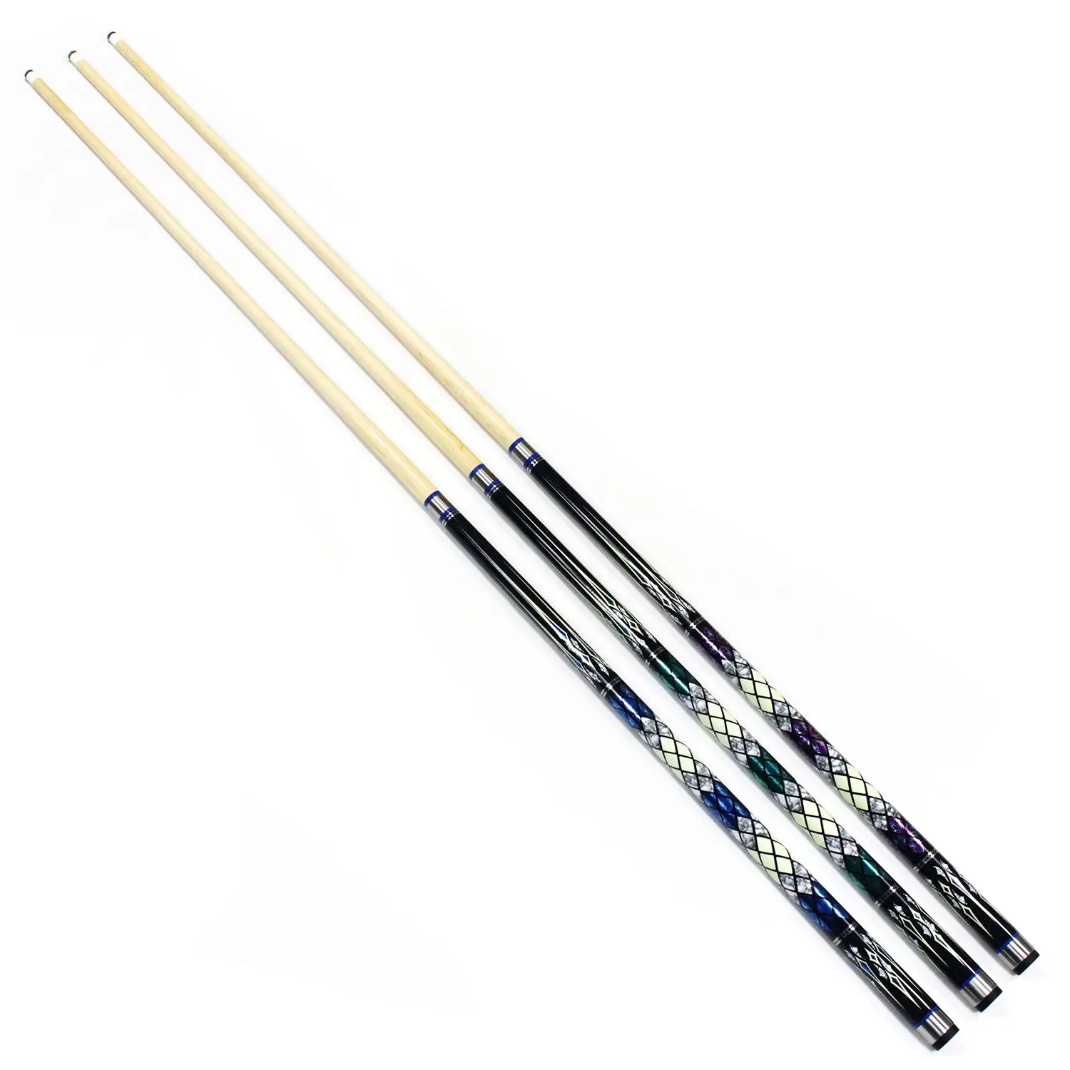 High-quality Exquisite Patterns Billiards Cue Maple Shaft Stainless Steel Joint 1/2-PC Pool Cue Stick 12.5 mm Tip For Sale 
High-quality Exquisite Patterns Billiards Cue Maple Shaft Stainless Steel Joint 1/2-PC Pool Cue Stick 12.5 mm Tip For Sale
