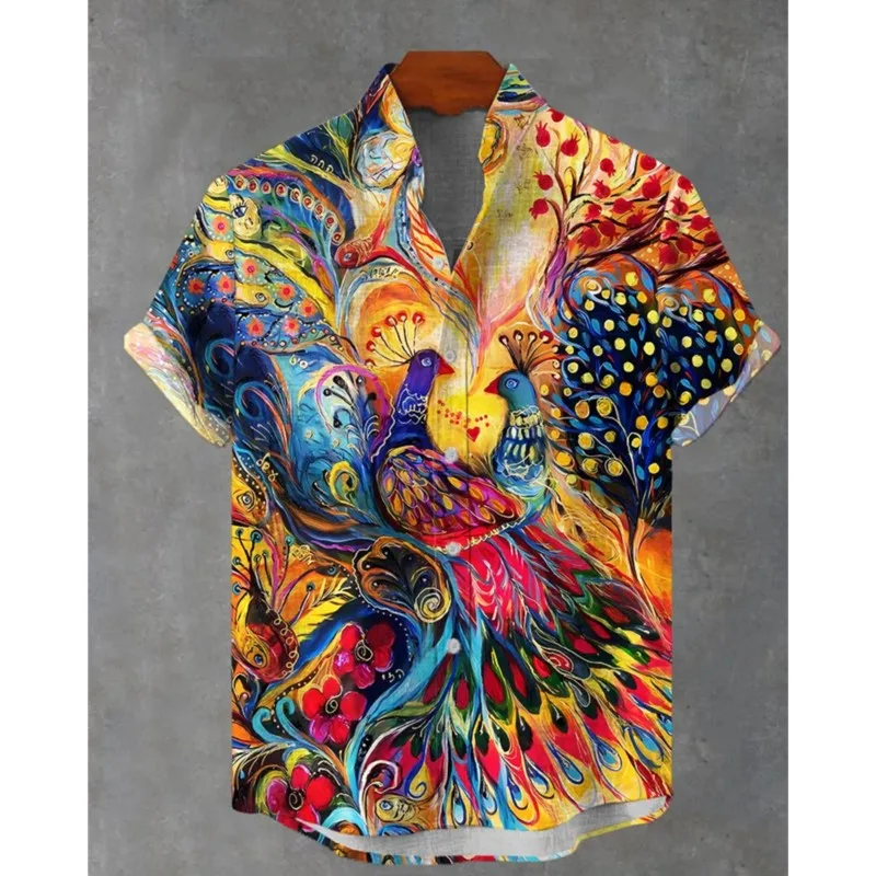 2025 Animal Pattern Men's Shirt Summer Casual Short Sleeved Top Hawaiian Shirt Men's Oversized Lapel Button Mens Shirts
2025 Animal Pattern Men's Shirt Summer Casual Short Sleeved Top Hawaiian Shirt Men's Oversized Lapel Button Mens Shirts