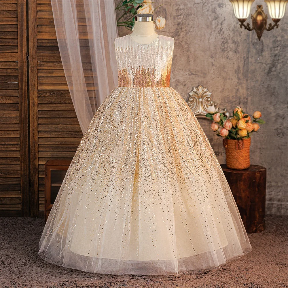 Childrens Sequins Mesh Ball Gown Dress Birthday Wedding Princess Evening Dresses for Girl Gala Bridesmaids Prom Gown
Childrens Sequins Mesh Ball Gown Dress Birthday Wedding Princess Evening Dresses for Girl Gala Bridesmaids Prom Gown