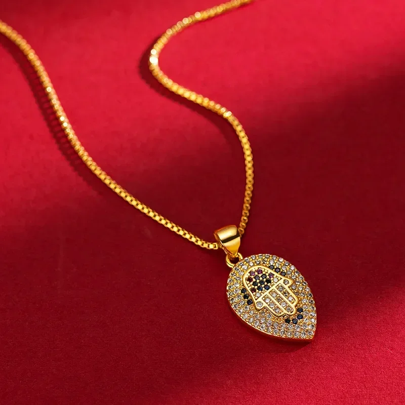 9999 Real Gold 24K European and American fashion trend micro-inlaid necklace women's micro-inlaid diamond leaf pendant
9999 Real Gold 24K European and American fashion trend micro-inlaid necklace women's micro-inlaid diamond leaf pendant