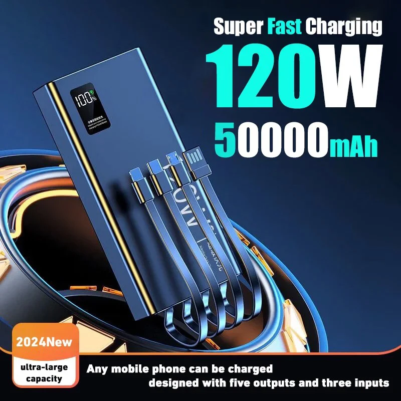 Xiaomi 50000mAh High Capacity Power Bank 120W 4 in 1 Fast Charging Powerbank Portable Battery Charger For iPhone Samsung Huawei
Xiaomi 50000mAh High Capacity Power Bank 120W 4 in 1 Fast Charging Powerbank Portable Battery Charger For iPhone Samsung Huawei