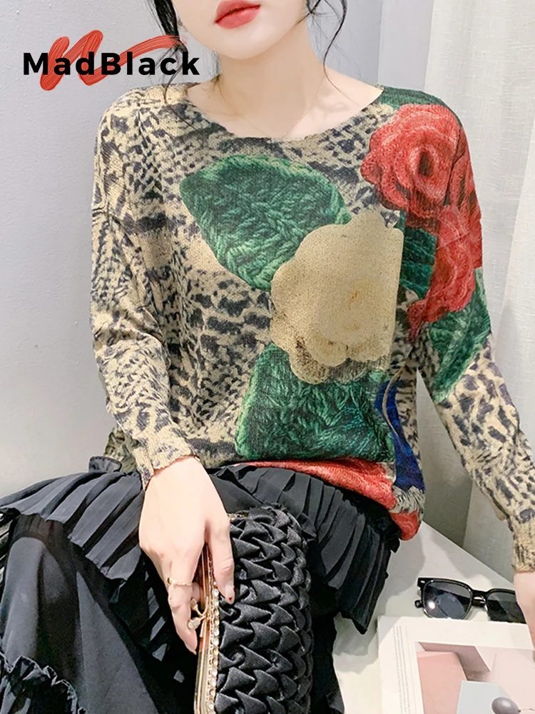 MadBlack-Women European Clothes Sweaters, Sexy O Neck Floral Print, Fashion Long Sleeve Loose Knitwear, 2025 Winter New T5N969CC
MadBlack-Women European Clothes Sweaters, Sexy O Neck Floral Print, Fashion Long Sleeve Loose Knitwear, 2025 Winter New T5N969CC