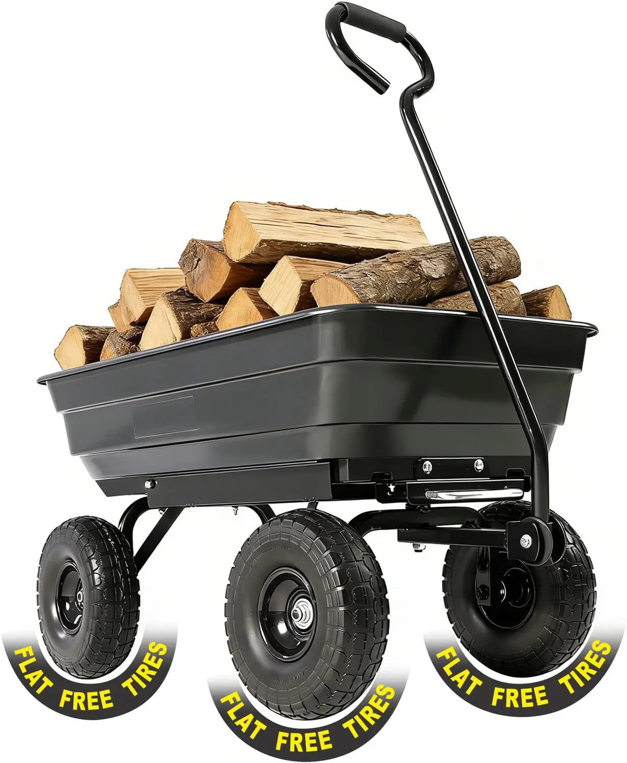 Heavy Duty Garden Dump Cart 660lb Capacity 10 Inch Flat Free Tires 4 Cu Ft Utility Wagon Quick Release Dumping Polypropylene Bed
Heavy Duty Garden Dump Cart 660lb Capacity 10 Inch Flat Free Tires 4 Cu Ft Utility Wagon Quick Release Dumping Polypropylene Bed