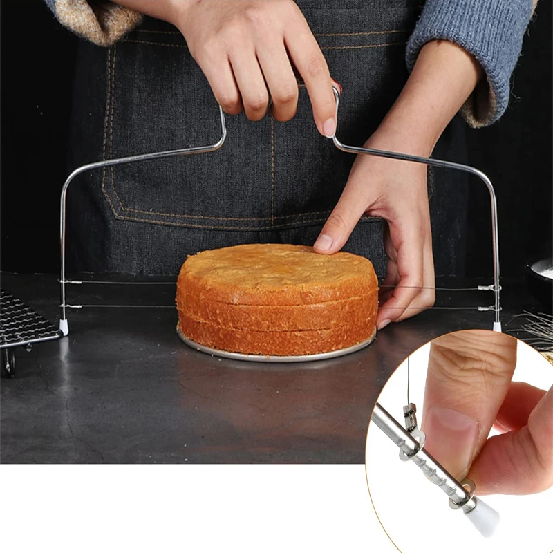 Stainless Steel Cake Layerer Slicer Adjustable Double Line Cake Cutting Slicer Bread Slicer Cake Cutter And Leveler Baking Tool
Stainless Steel Cake Layerer Slicer Adjustable Double Line Cake Cutting Slicer Bread Slicer Cake Cutter And Leveler Baking Tool
