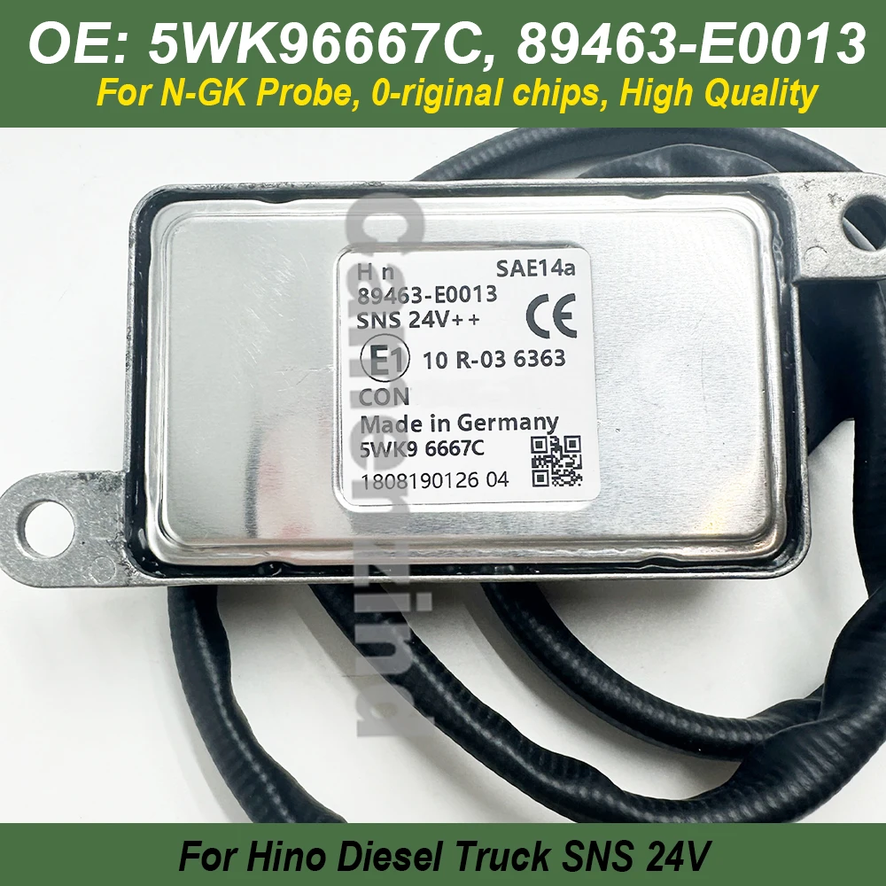 5WK96667C 89463-E0013 89463E0013 High Quality NEW For NGK Probe Nox Sensor Nitrogen Oxide Sensor For Hino Diesel Truck SNS 24V
5WK96667C 89463-E0013 89463E0013 High Quality NEW For NGK Probe Nox Sensor Nitrogen Oxide Sensor For Hino Diesel Truck SNS 24V