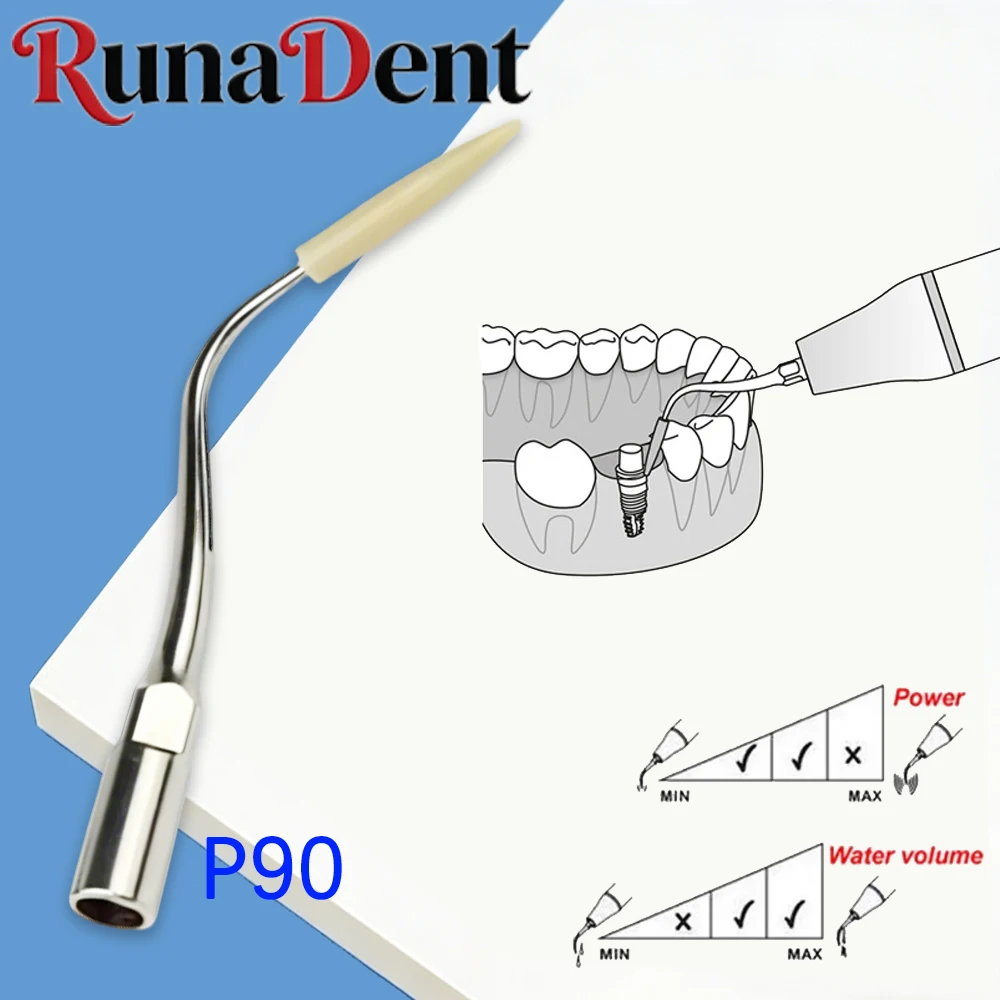 Ultrasonic Scaler Tip P90 Designed for Implant Maintenance and Periodontal Therapy Fits Woodpecker EMS Handpieces
Ultrasonic Scaler Tip P90 Designed for Implant Maintenance and Periodontal Therapy Fits Woodpecker EMS Handpieces