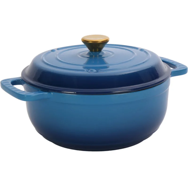 Cooking Pot Gradient Blue Enamel Pot Includes Two Silicone Gloves Durable Cookware For Home Kitchen Stovetop Oven Use
Cooking Pot Gradient Blue Enamel Pot Includes Two Silicone Gloves Durable Cookware For Home Kitchen Stovetop Oven Use