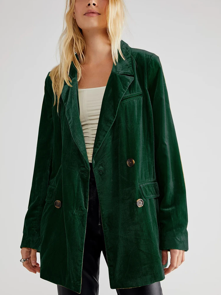 Velvet ort Top Women's Small Western Suit Jaet 2025 New Sle Commute Sle Loose Fit Long Sve Double Button Pure Color
Velvet ort Top Women's Small Western Suit Jaet 2025 New Sle Commute Sle Loose Fit Long Sve Double Button Pure Color