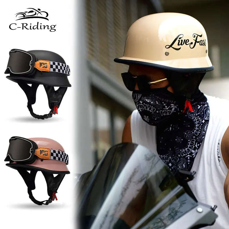 Motorcycle Helmets Retro Motocross Helmet 1/2 Unisex Helmet Electric Vehicle Racing Motor Cascos Para Motos Safety Cap
Motorcycle Helmets Retro Motocross Helmet 1/2 Unisex Helmet Electric Vehicle Racing Motor Cascos Para Motos Safety Cap