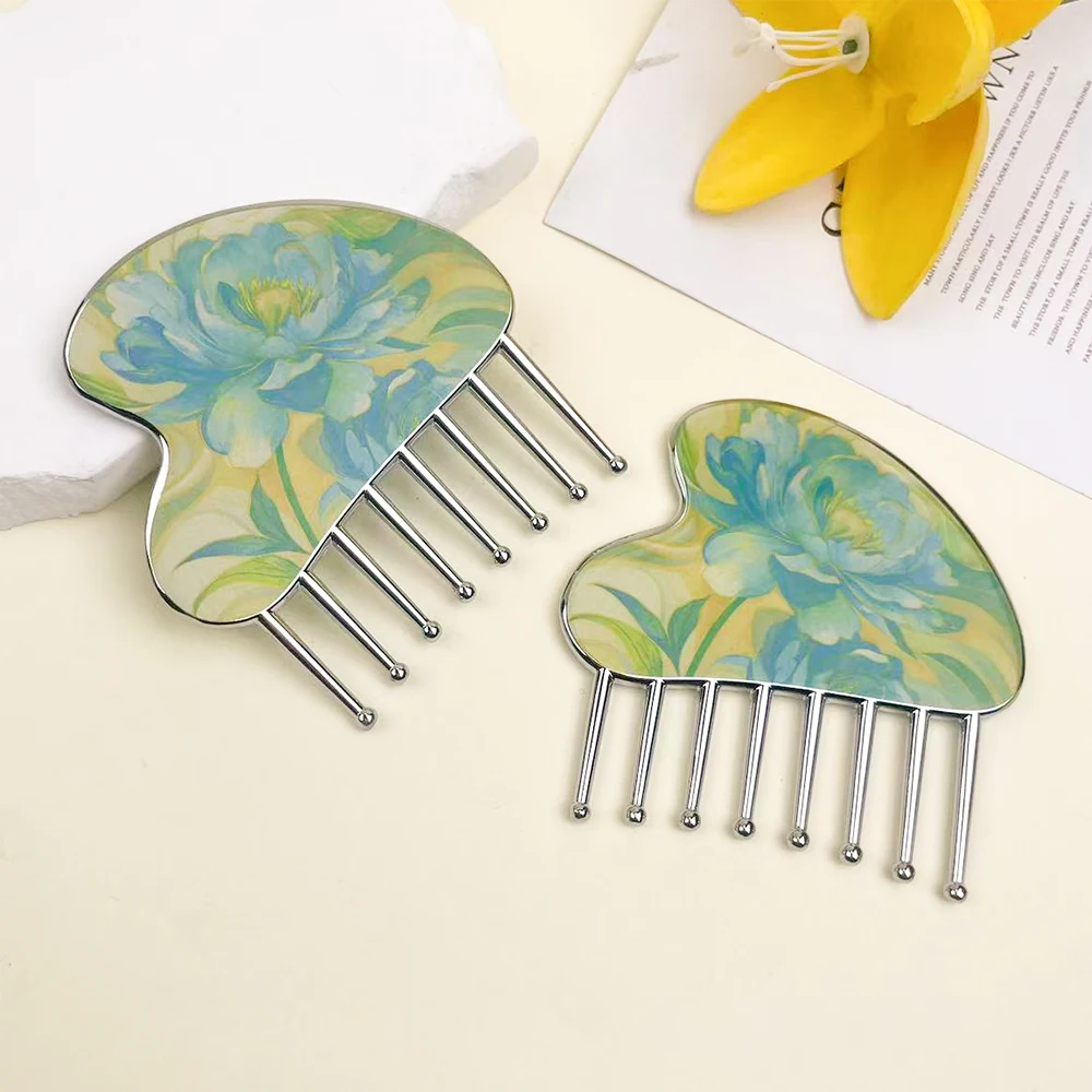 1pc Head Massaging Comb Portable Metal Meridian Head Massaging Comb Two-in-One Facial Guasha Board Head Therapy Massage Tool
1pc Head Massaging Comb Portable Metal Meridian Head Massaging Comb Two-in-One Facial Guasha Board Head Therapy Massage Tool