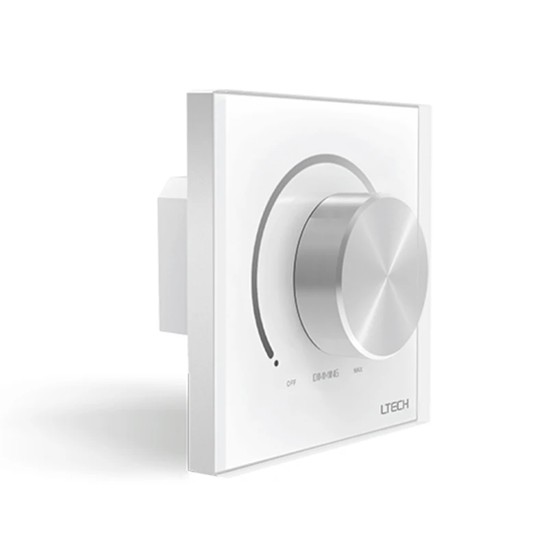 LTECH Led Strip Dimmer 12-24V Wall Glass Rotary Knob Panel E61 Controller 2 in 1 2.4G RF Wireless Control ON Off Switch
LTECH Led Strip Dimmer 12-24V Wall Glass Rotary Knob Panel E61 Controller 2 in 1 2.4G RF Wireless Control ON Off Switch