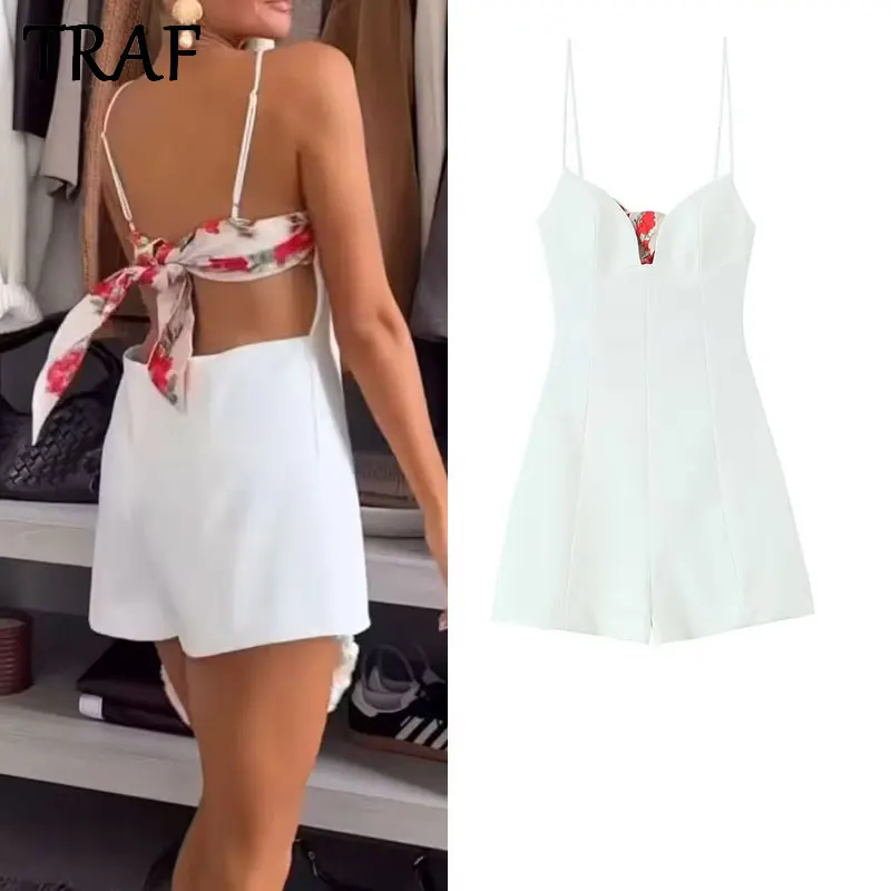 TRAF Women Sexy Scarf Lace Up Jumpsuit Back Printed Bow Short Jumpsuit 2025 New Summer Fashion High Street Holiday Jumpsuit
TRAF Women Sexy Scarf Lace Up Jumpsuit Back Printed Bow Short Jumpsuit 2025 New Summer Fashion High Street Holiday Jumpsuit