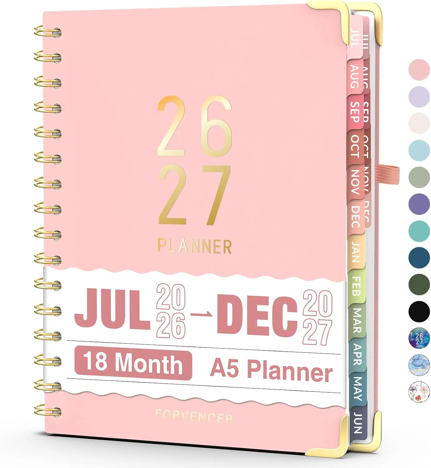 18 Month Academic Planner Jul 2026-Dec 2027, 6.3" x 8.4" Weekly Monthly Calendar with Colored Tabs, Daily Agenda Book for School
18 Month Academic Planner Jul 2026-Dec 2027, 6.3" x 8.4" Weekly Monthly Calendar with Colored Tabs, Daily Agenda Book for School