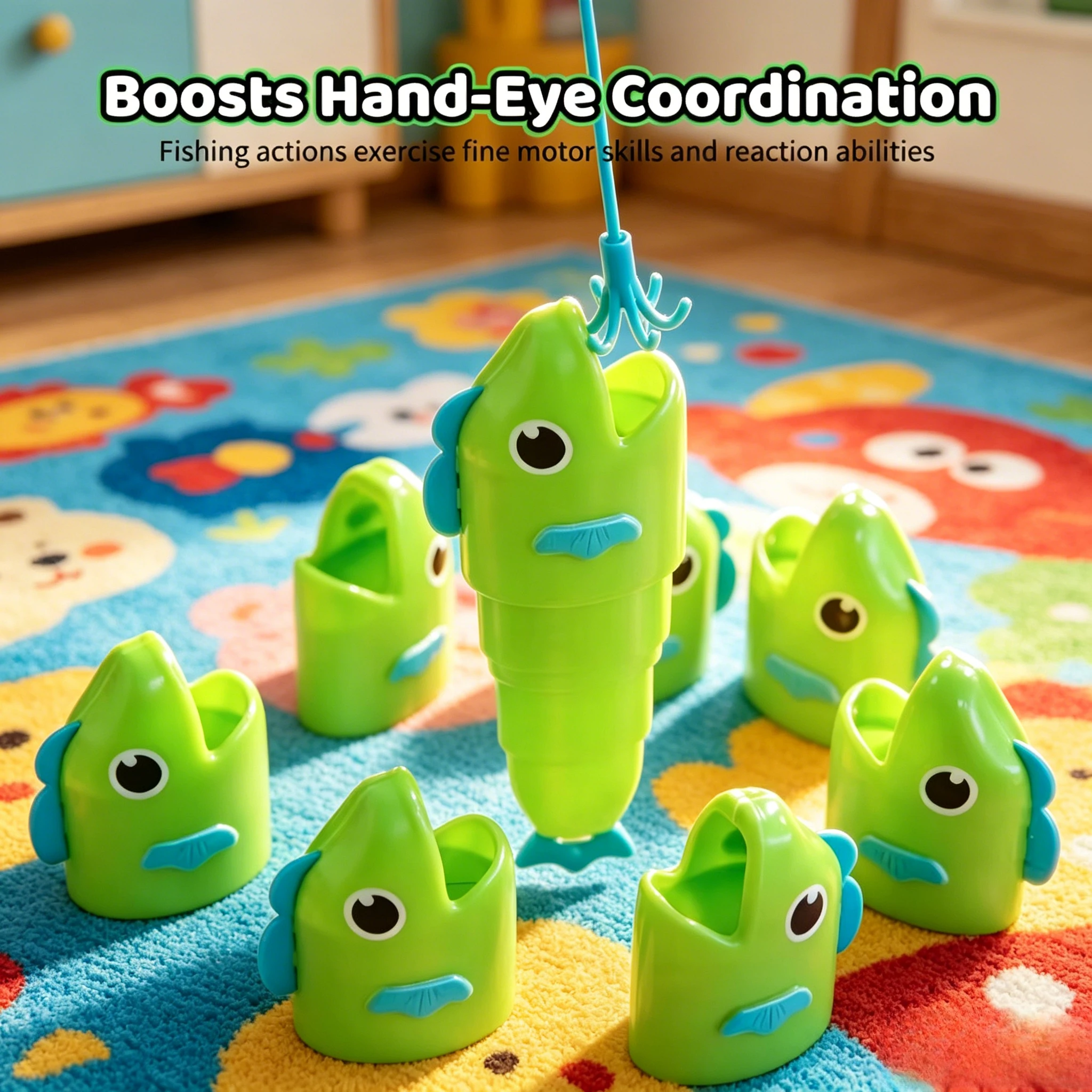 Catch Fishing Game Kids Magnetic Stretchable Fish Toy Educational Hand-Eye Coordination Parent-Child Interactive Desktop Game
Catch Fishing Game Kids Magnetic Stretchable Fish Toy Educational Hand-Eye Coordination Parent-Child Interactive Desktop Game
