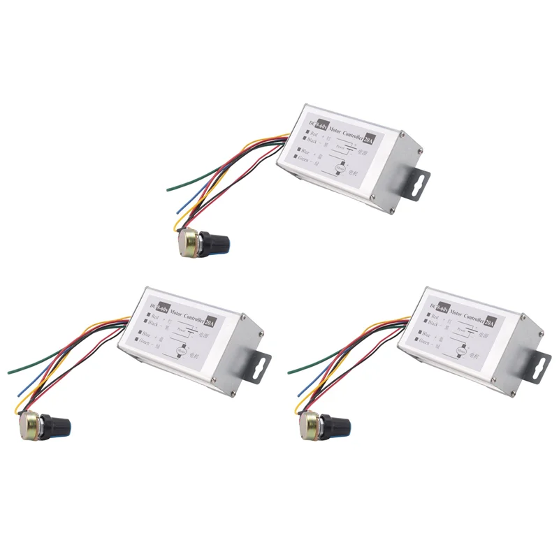 B23B 3X Motor Speed Controller DC9V 12V 24V 48V 60V 20A PWM Motor Speed Controller Regulator Driver 0-1200W
B23B 3X Motor Speed Controller DC9V 12V 24V 48V 60V 20A PWM Motor Speed Controller Regulator Driver 0-1200W