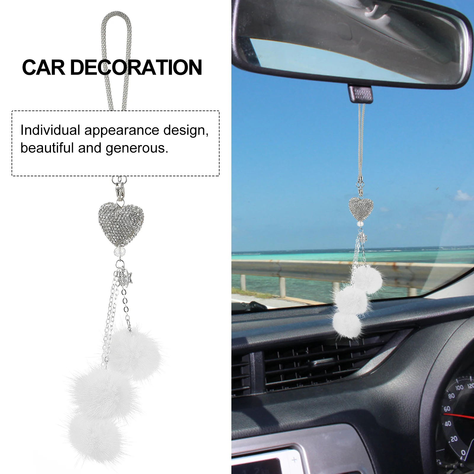 1pc Rearview Mirror Pendant Car Hanging Decor Charm Random Color Heart Shaped Easy to Hang Stylish Car Accessory
1pc Rearview Mirror Pendant Car Hanging Decor Charm Random Color Heart Shaped Easy to Hang Stylish Car Accessory
