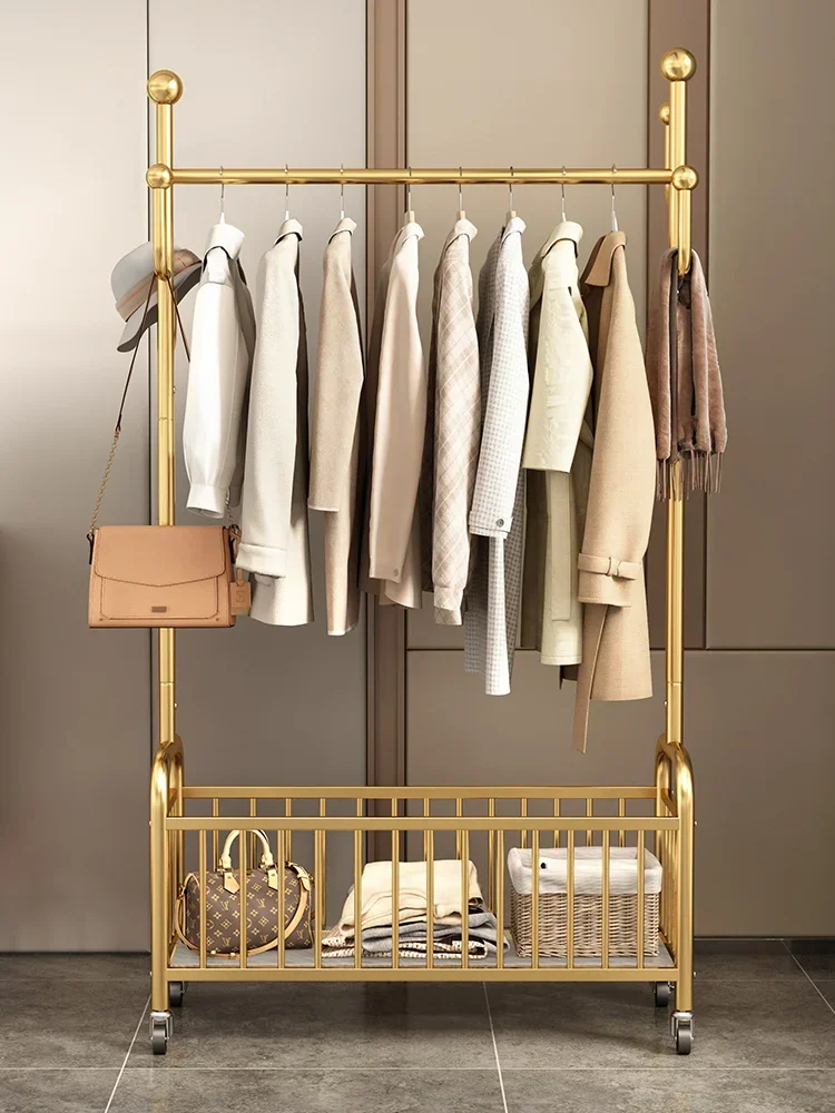 Напольная вешалка для пальто для спальни, подвижная вешалка для одежды для дома и гостиной, роскошная вешалка с колесами
Напольная вешалка для пальто для спальни, подвижная вешалка для одежды для дома и гостиной, роскошная вешалка с колесами