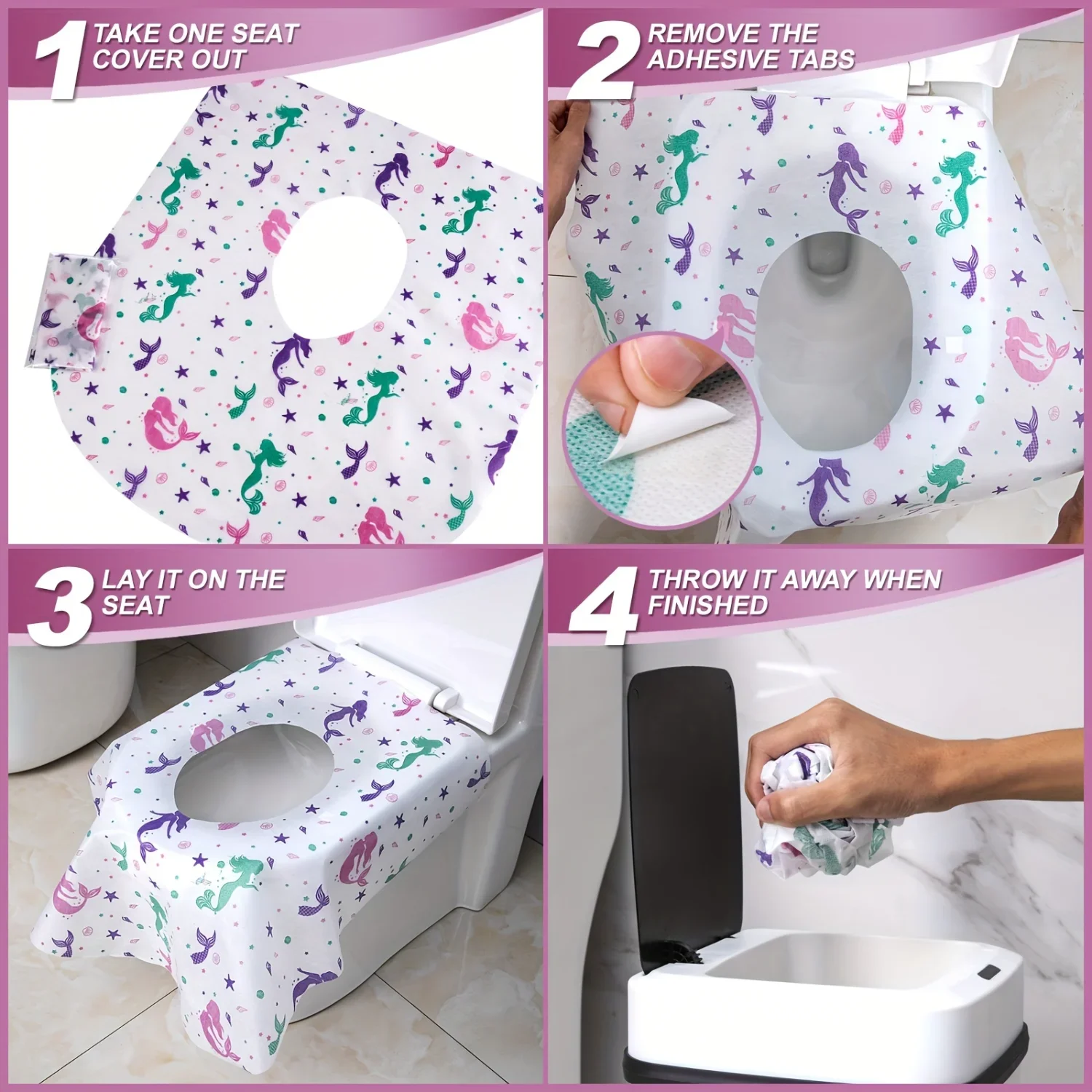 12-Pack Waterproof Disposable Toilet Seat Covers - Ultra-Protective, BPA-Free, Non-Slip - Ideal for Travel, Hotels, Airplanes, C
12-Pack Waterproof Disposable Toilet Seat Covers - Ultra-Protective, BPA-Free, Non-Slip - Ideal for Travel, Hotels, Airplanes, C
