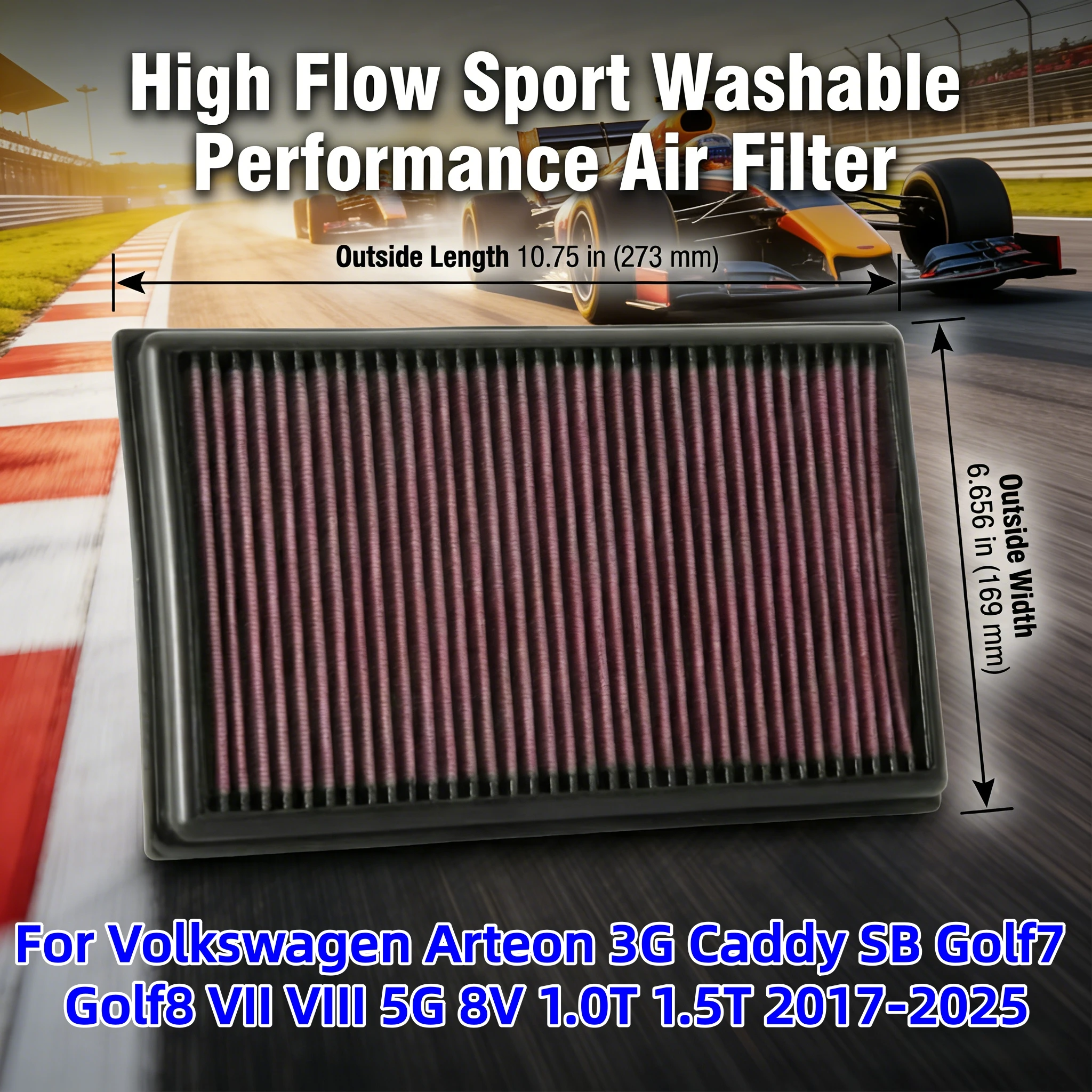 Для Volkswagen Arteon 3G, Caddy SB, Golf 7, Golf 8 VII, VIII 5G, 8V 1.0T, 1.5T 2017-2025: Высокопроизводительный спортивный моющийся воздушный фильтр с увеличенным потоком
Для Volkswagen Arteon 3G, Caddy SB, Golf 7, Golf 8 VII, VIII 5G, 8V 1.0T, 1.5T 2017-2025: Высокопроизводительный спортивный моющийся воздушный фильтр с увеличенным потоком
